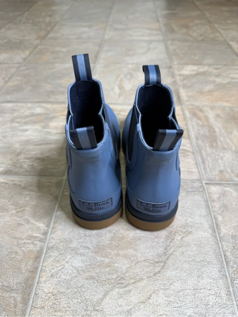 L.L. Bean Rugged Wellie Chelsea Rain Boot Women’s Shoe Size 7 Blue Preowned